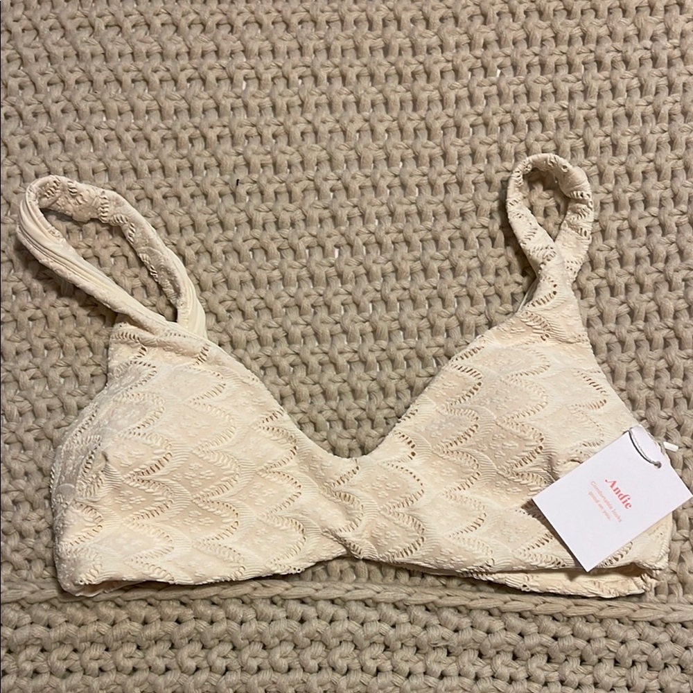 Andie Cream Bikini with Adjustable Straps